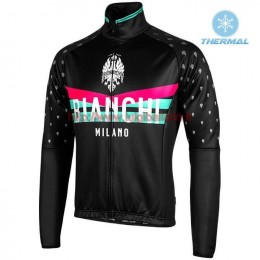 Completo Ciclismo 2019 Bianchi Milano PB nero thermique Maglia Ciclismo Manica Lunga