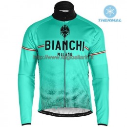 Completo Ciclismo 2019 Bianchi Milano XD verde thermique Maglia Ciclismo Manica Lunga