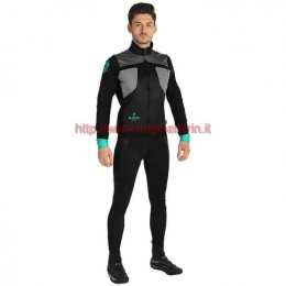 Completo Ciclismo 2019 Bianchi nero-Gris Maglia Ciclismo Manica Lunga e Salopette