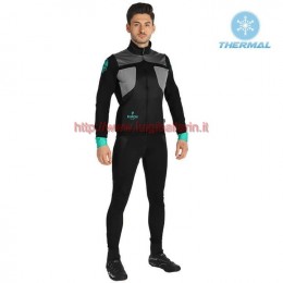 Completo Ciclismo 2019 Bianchi nero-Gris thermique Maglia Ciclismo Manica Lunga e Salopette Lunga