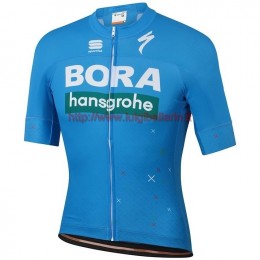 Completo Ciclismo 2019 Bora Hansgrohe Italy Fan Blu Maglia Ciclismo Manica Corta