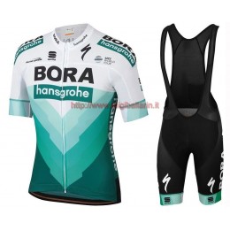 Completo Ciclismo 2019 Bora Hansgrohe TDF bianca abbigliamento Bici Completo Maglia Ciclismo Corta e Salopette