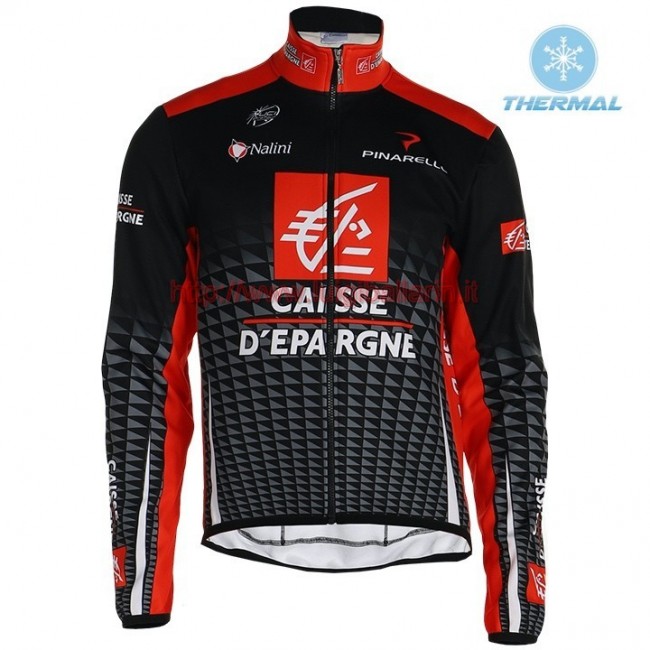 Completo Ciclismo 2019 Caisse d'Epargne Squadre thermique Maglia Ciclismo Manica Lunga Completo Ciclismo 2019 Caisse d'Epargne Squadre thermique Maglia Ciclismo Manica Lunga