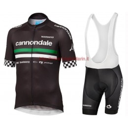 Completo Ciclismo 2019 Cannondale Usine Racing nero abbigliamento Bici Completo Maglia Ciclismo Corta e Salopette