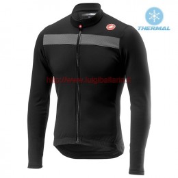 Completo Ciclismo 2019 Casteli Puro 3 nero thermique Maglia Ciclismo Manica Lunga