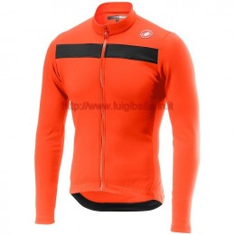 Completo Ciclismo 2019 Casteli Puro 3 Orange Maglia Ciclismo Manica Lunga