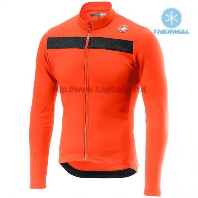 Completo Ciclismo 2019 Casteli Puro 3 Orange thermique Maglia Ciclismo Manica Lunga Completo Ciclismo 2019 Casteli Puro 3 Orange thermique Maglia Ciclismo Manica Lunga