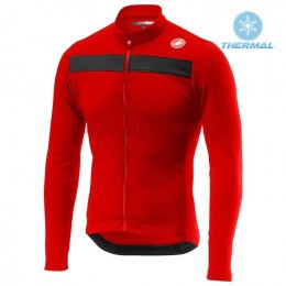 Completo Ciclismo 2019 Casteli Puro 3 rosso thermique Maglia Ciclismo Manica Lunga