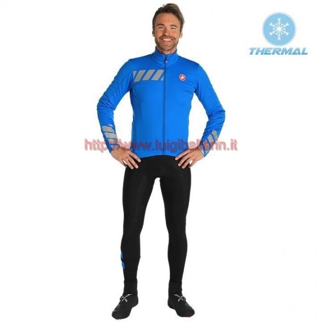 Completo Ciclismo 2019 Casteli Raddoppia 2 Blu thermique Maglia Ciclismo Manica Lunga e Salopette Lunga Completo Ciclismo 2019 Casteli Raddoppia 2 Blu thermique Maglia Ciclismo Manica Lunga e Salopette Lunga