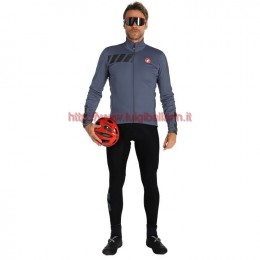 Completo Ciclismo 2019 Casteli Raddoppia 2 Gris Maglia Ciclismo Manica Lunga e Salopette