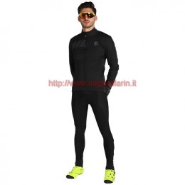 Completo Ciclismo 2019 Casteli Raddoppia 2 nero-Gris Maglia Ciclismo Manica Lunga e Salopette