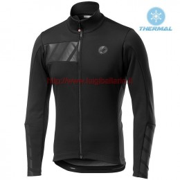 Completo Ciclismo 2019 Casteli Raddoppia 2 nero-Gris thermique Maglia Ciclismo Manica Lunga