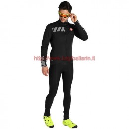 Completo Ciclismo 2019 Casteli Raddoppia 2 nero-bianca Maglia Ciclismo Manica Lunga e Salopette