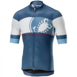 Completo Ciclismo 2019 Casteli Ruota Blu Maglia Ciclismo Manica Corta