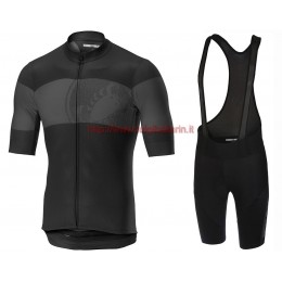 Completo Ciclismo 2019 Casteli Ruota nero abbigliamento Bici Completo Maglia Ciclismo Corta e Salopette