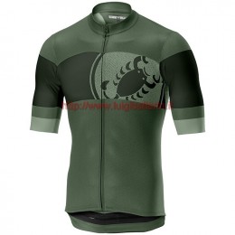 Completo Ciclismo 2019 Casteli Ruota verde Maglia Ciclismo Manica Corta
