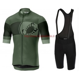 Completo Ciclismo 2019 Casteli Ruota verde abbigliamento Bici Completo Maglia Ciclismo Corta e Salopette