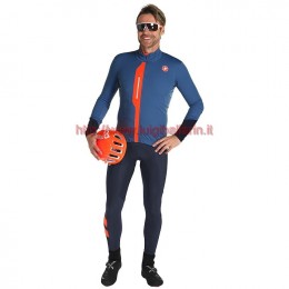 Completo Ciclismo 2019 Casteli TRAS Gris Maglia Ciclismo Manica Lunga e Salopette