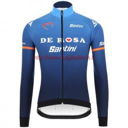 Completo Ciclismo 2019 Derosa Squadre Blu Maglia Ciclismo Manica Lunga