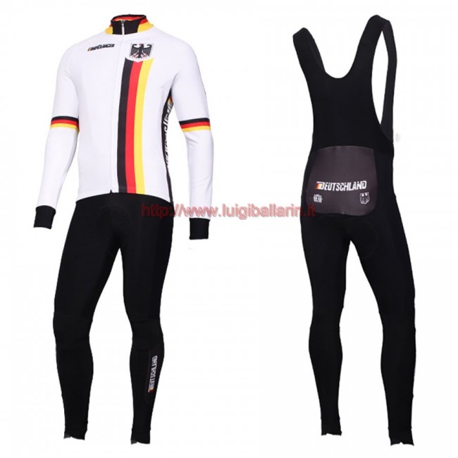 Completo Ciclismo 2019 Germany Country Squadre Maglia Ciclismo Manica Lunga e Salopette Completo Ciclismo 2019 Germany Country Squadre Maglia Ciclismo Manica Lunga e Salopette