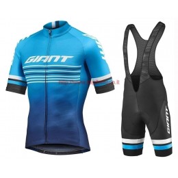 Completo Ciclismo 2019 Giant Race Day Blu abbigliamento Bici Completo Maglia Ciclismo Corta e Salopette