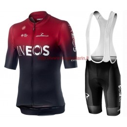 Completo Ciclismo 2019 INEOS Squadre rosso abbigliamento Bici Completo Maglia Ciclismo Corta e Salopette