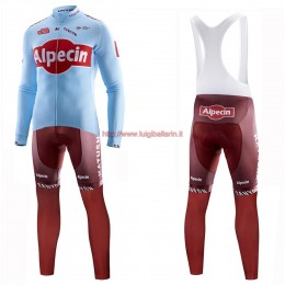 Completo Ciclismo 2019 Katusha Alpecin Squadre Maglia Ciclismo Manica Lunga e Salopette