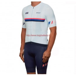 Completo Ciclismo 2019 MAAP Nationals bianca abbigliamento Bici Completo Maglia Ciclismo Corta e Salopette