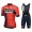 Completo Ciclismo 2019 Merida Bahrain rosso abbigliamento Bici Completo Maglia Ciclismo Corta e Salopette