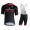 Completo Ciclismo 2019 Mitchelton-Scott nero/rosso abbigliamento Bici Completo Maglia Ciclismo Corta e Salopette