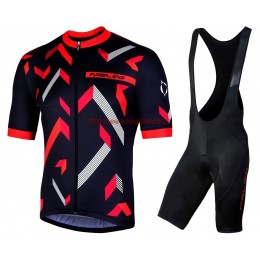 Completo Ciclismo 2019 Nalini Descesa 2.0 nero-rosso abbigliamento Bici Completo Maglia Ciclismo Corta e Salopette