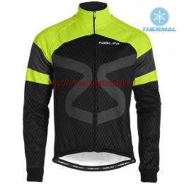 Completo Ciclismo 2019 Nalini Tuono nero-giallo thermique Maglia Ciclismo Manica Lunga