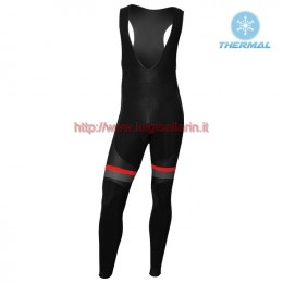 Completo Ciclismo 2019 Nalini Tuono nero-rosso Salopette Lunga Ciclismo thermique