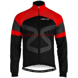 Completo Ciclismo 2019 Nalini Tuono nero-rosso Maglia Ciclismo Manica Lunga