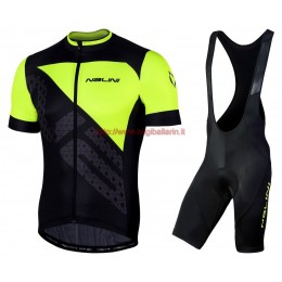 Completo Ciclismo 2019 Nalini Volata 2.0 nero-giallo abbigliamento Bici Completo Maglia Ciclismo Corta e Salopette