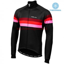 Completo Ciclismo 2019 Nalini Warm 2.0 nero-rosso thermique Maglia Ciclismo Manica Lunga