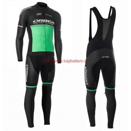 Completo Ciclismo 2019 Orbea Usine Racing verde Maglia Ciclismo Manica Lunga e Salopette