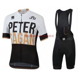 Completo Ciclismo 2019 Peter Sagan Or bianca abbigliamento Bici Completo Maglia Ciclismo Corta e Salopette