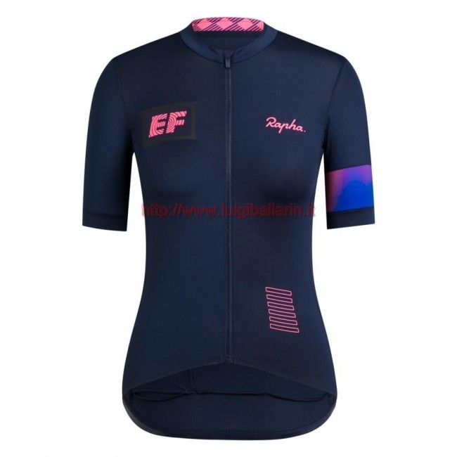 Completo Ciclismo 2019 Rapha EF Squadre Blu donna Maglia Ciclismo Manica Corta Completo Ciclismo 2019 Rapha EF Squadre Blu donna Maglia Ciclismo Manica Corta