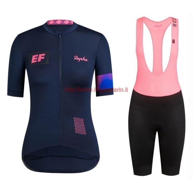 Completo Ciclismo 2019 Rapha EF Squadre Blu donna abbigliamento Bici Completo Maglia Ciclismo Corta e Salopette Completo Ciclismo 2019 Rapha EF Squadre Blu donna abbigliamento Bici Completo Maglia Ciclismo Corta e Salopette