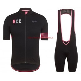 Completo Ciclismo 2019 Rapha RCC nero-Rose abbigliamento Bici Completo Maglia Ciclismo Corta e Salopette