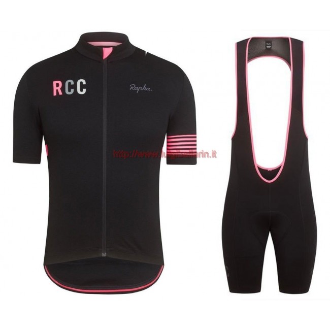 Completo Ciclismo 2019 Rapha RCC nero-Rose abbigliamento Bici Completo Maglia Ciclismo Corta e Salopette Completo Ciclismo 2019 Rapha RCC nero-Rose abbigliamento Bici Completo Maglia Ciclismo Corta e Salopette