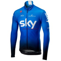 Completo Ciclismo 2019 SKY Squadre Blu Maglia Ciclismo Manica Lunga