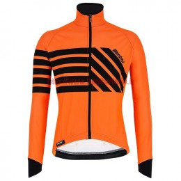 Completo Ciclismo 2019 Santini Svolta Orange Maglia Ciclismo Manica Lunga