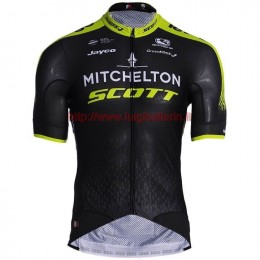 Completo Ciclismo 2019 Scott Mitchelton nero-giallo Maglia Ciclismo Manica Corta