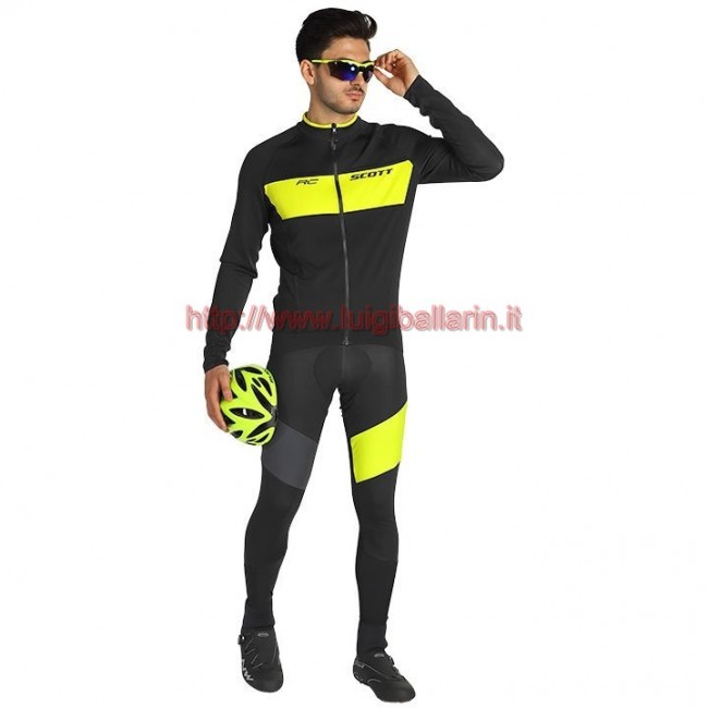 Completo Ciclismo 2019 Scott RC FF nero-giallo Maglia Ciclismo Manica Lunga e Salopette Completo Ciclismo 2019 Scott RC FF nero-giallo Maglia Ciclismo Manica Lunga e Salopette