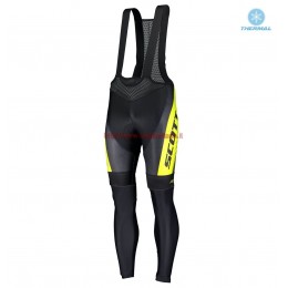 Completo Ciclismo 2019 Scott RC nero-giallo Salopette Lunga Ciclismo thermique