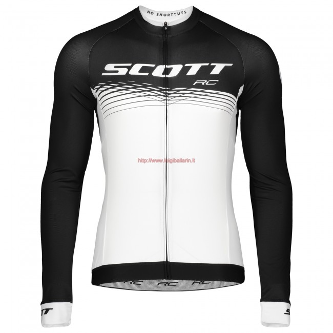 Completo Ciclismo 2019 Scott RC nero-bianca Maglia Ciclismo Manica Lunga Completo Ciclismo 2019 Scott RC nero-bianca Maglia Ciclismo Manica Lunga