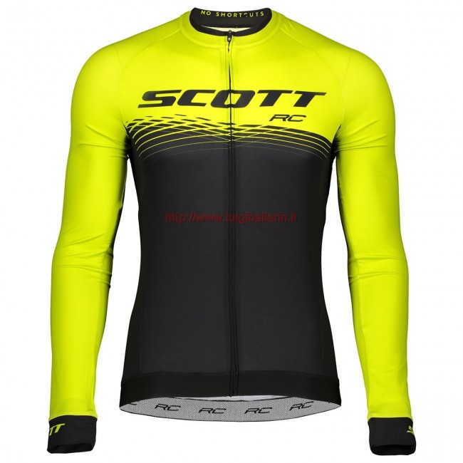 Completo Ciclismo 2019 Scott-RC PRO nero-giallo Maglia Ciclismo Manica Lunga Completo Ciclismo 2019 Scott-RC PRO nero-giallo Maglia Ciclismo Manica Lunga