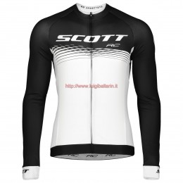 Completo Ciclismo 2019 Scott-RC PRO nero-bianca Maglia Ciclismo Manica Lunga